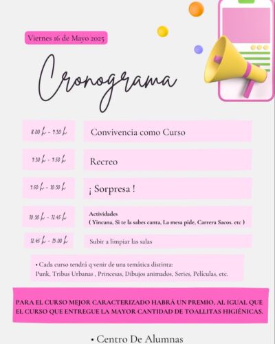 Nuestro Centro de Alumnas nos informa.